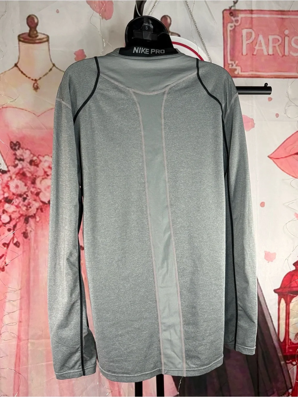 Nike Pro Light Gray Dri-FIT Performance Tee M